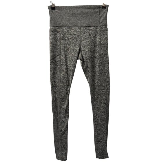 Athleta Exhale Heel Tight Leggings Sz M Gray Inseam 32'' Legging - Picture 1 of 12
